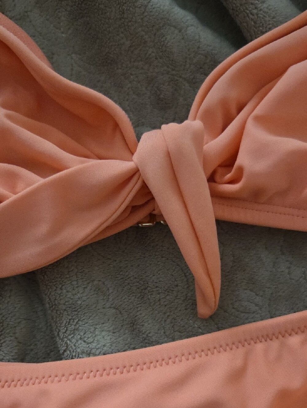 Express Coral Ruffle Bikini Set - Picture 2 of 9